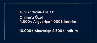 4.000 TL'ye 1.000 TL İndirim & 10.000 TL'ye 2.500 TL İndirim