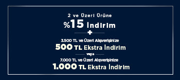 2 Ürün ve Üzeri Sepette %15 İndirime Ek İndirimler