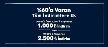 4.000 TL'ye 1.000 TL İndirim & 10.000 TL'ye 2.500 TL İndirim