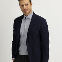Koyu Lacivert Super Slim Fit Ekstra Dar Kesim Fit Spor Ceket