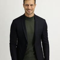 Siyah Lacivert Super Slim Fit Ekstra Dar Kesim Spor Ceket