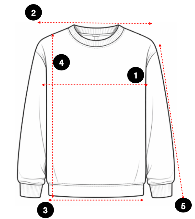 Sweatshirt Size Guide