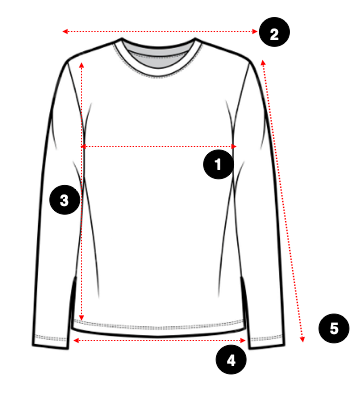 Regular Fit Uzun Kollu T-Shirt Size Guide